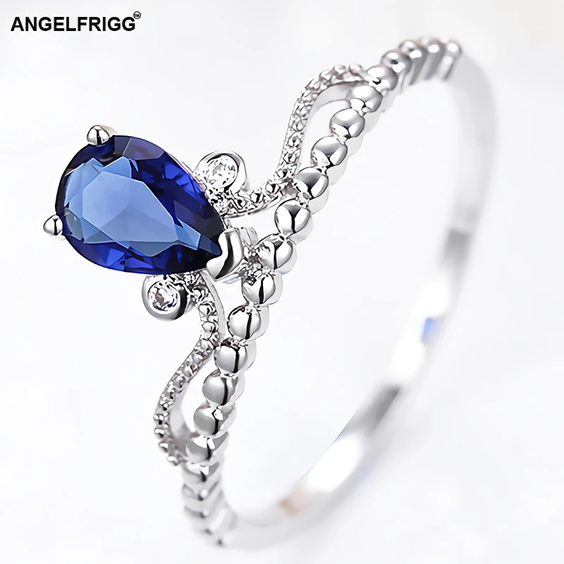 Женское серебряное кольцо ANGELFRIGG с фианитами AAA для помолвки свадьбы юбилея