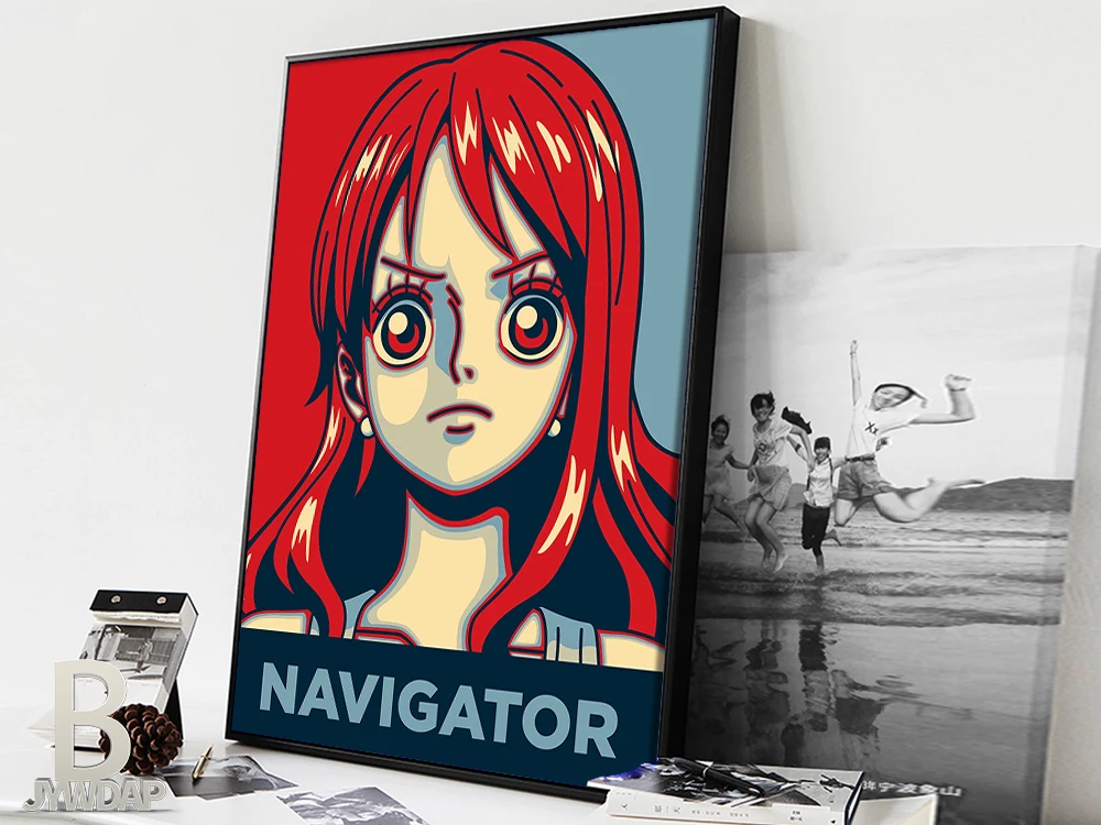 

Cartoon Home Decor Wall Sticker Retro One Piece Japanese Anime Luffy Captain Nursery Kids Room Bedroom Posters Canvas Painting