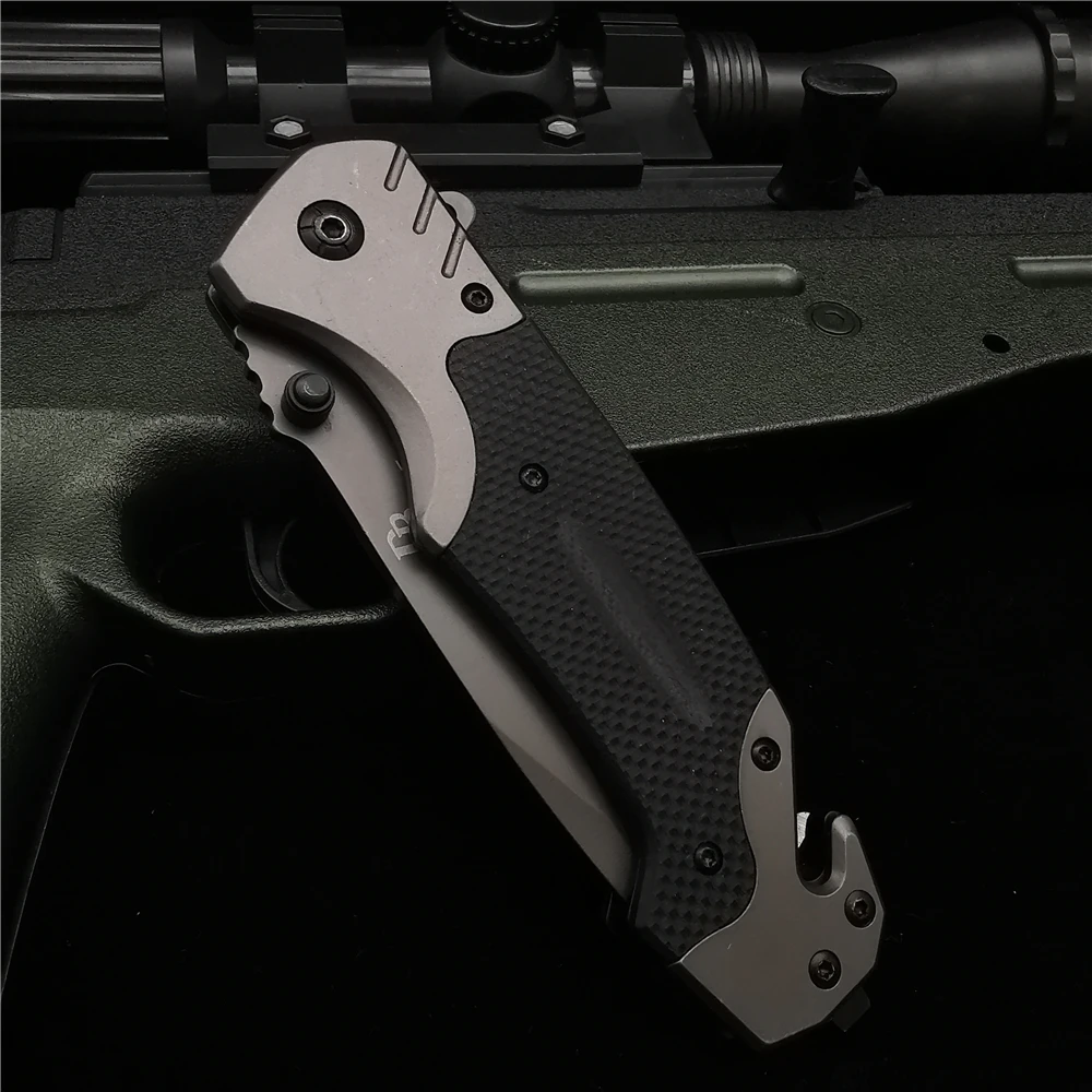 

23CM (9') 58HRC Folding Knife Pocket Knives G10 Handle Tactical Outdoor Survival Combat EDC Hunting Folding Knifes