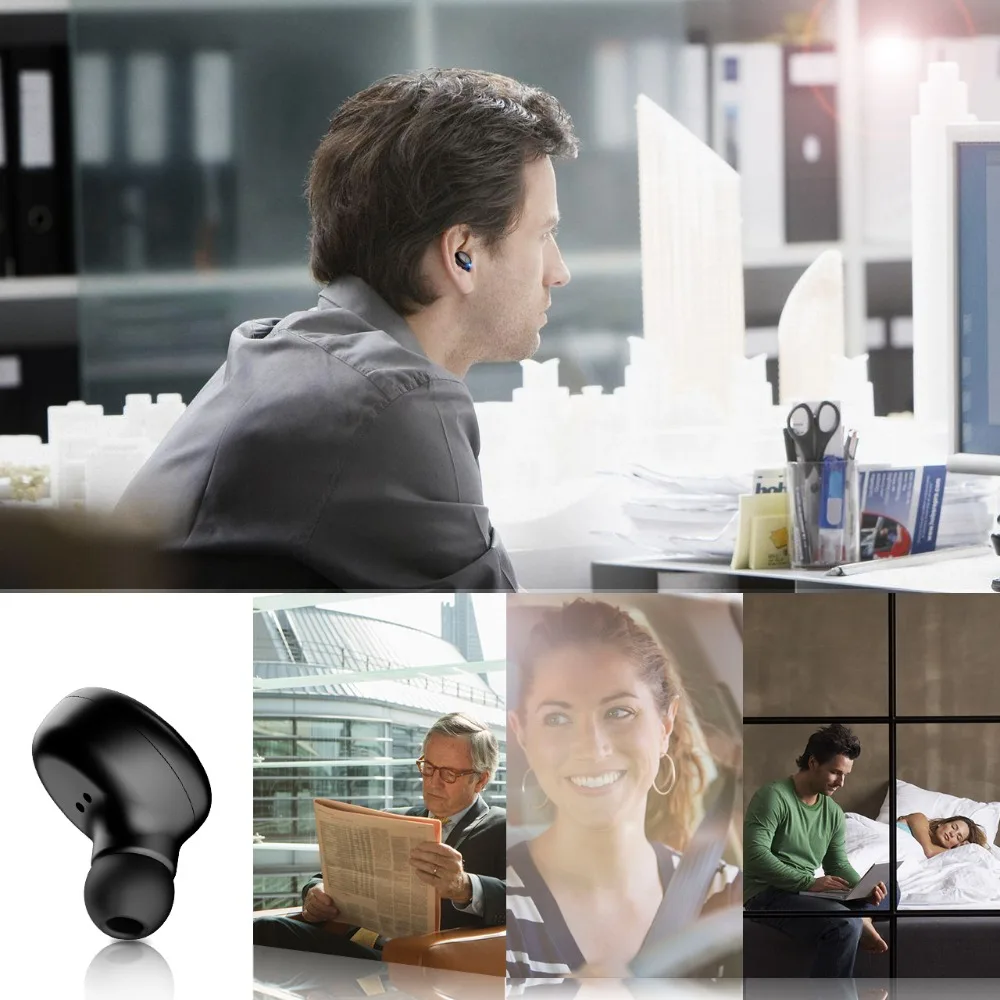 Mpow EM1 Bluetooth-наушник на одно ухо беспроводной наушник мини невидимый наушник с микрофоном/2 магнитных зарядных устройства/чехол для переноски