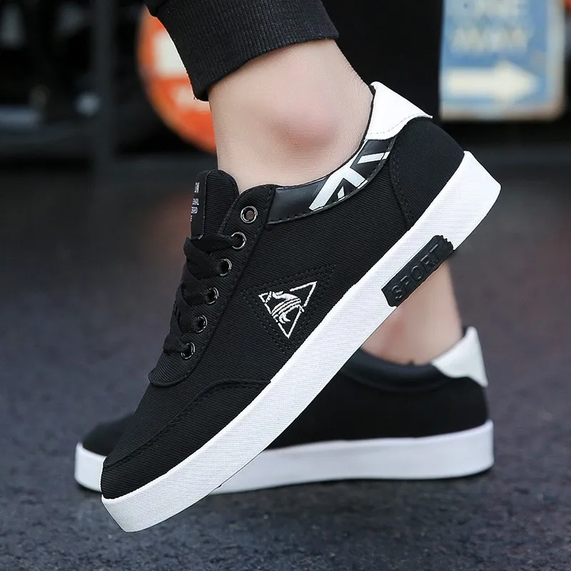 

Men Casual Shoes Lightweight Plus Size Breathable Lace-up Male Sapatos masculinos Non-slip Colorblock canvas shoes deportiva 45