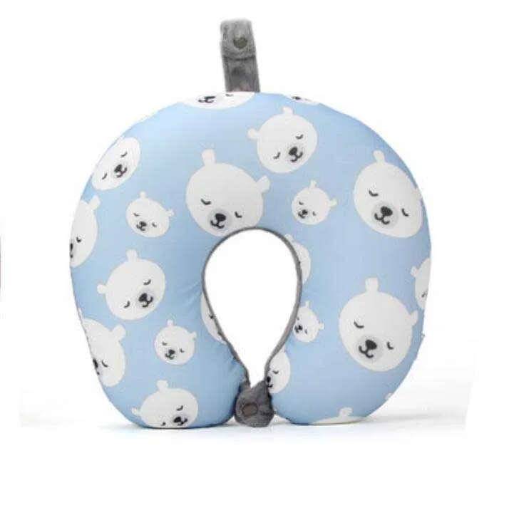 Blue bear Милые Мультяшные u-образные подушки с изображением животных, удобные мягкие автомобильные Подголовники для путешествий для взрослых, для офиса, для сиесты, для самолета - Цвет: Blue bear