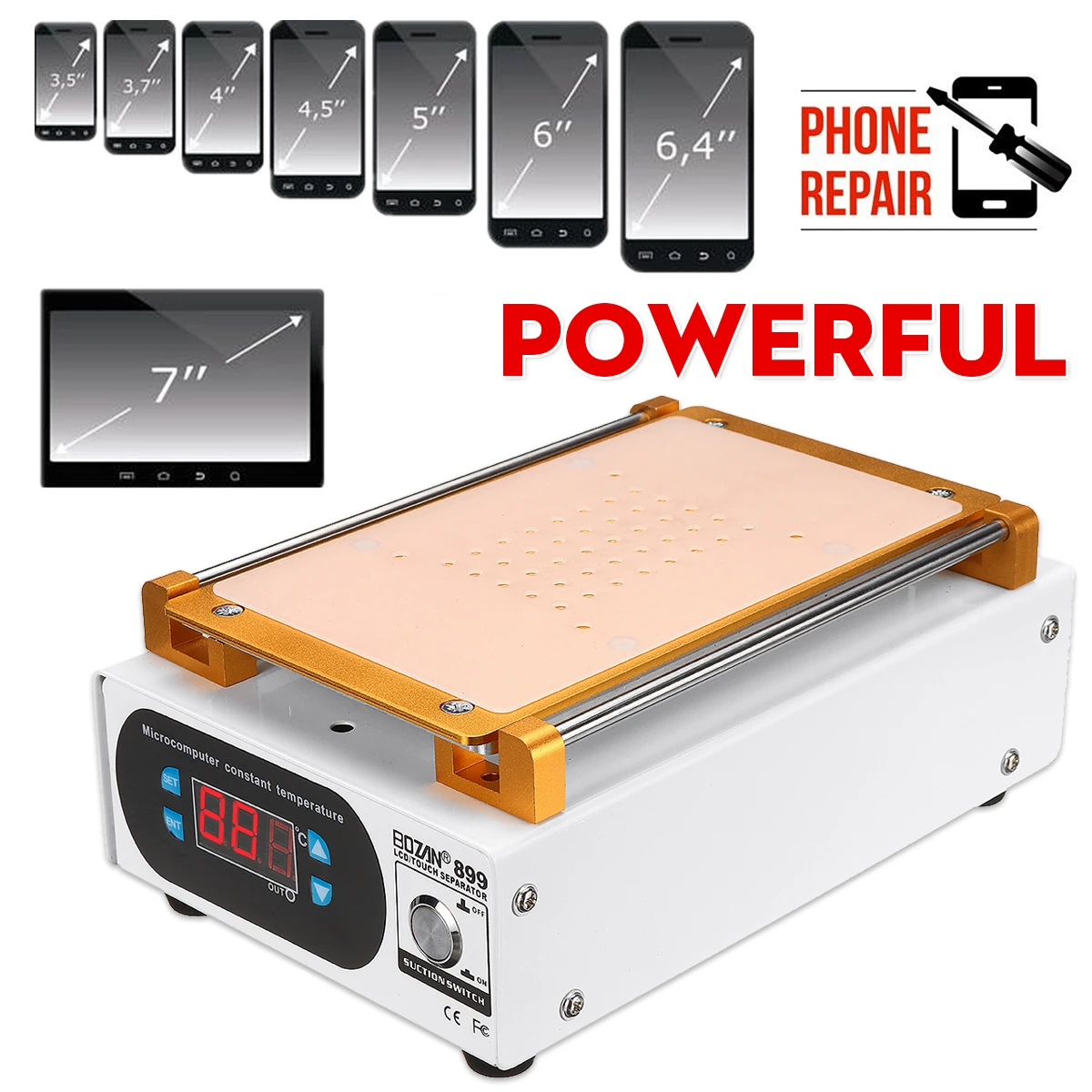 

LCD Screen Separator Auto Heating Platform Phone Repair Machine Glass Removal Smooth Plate Screen Separator 7inch 220/110V
