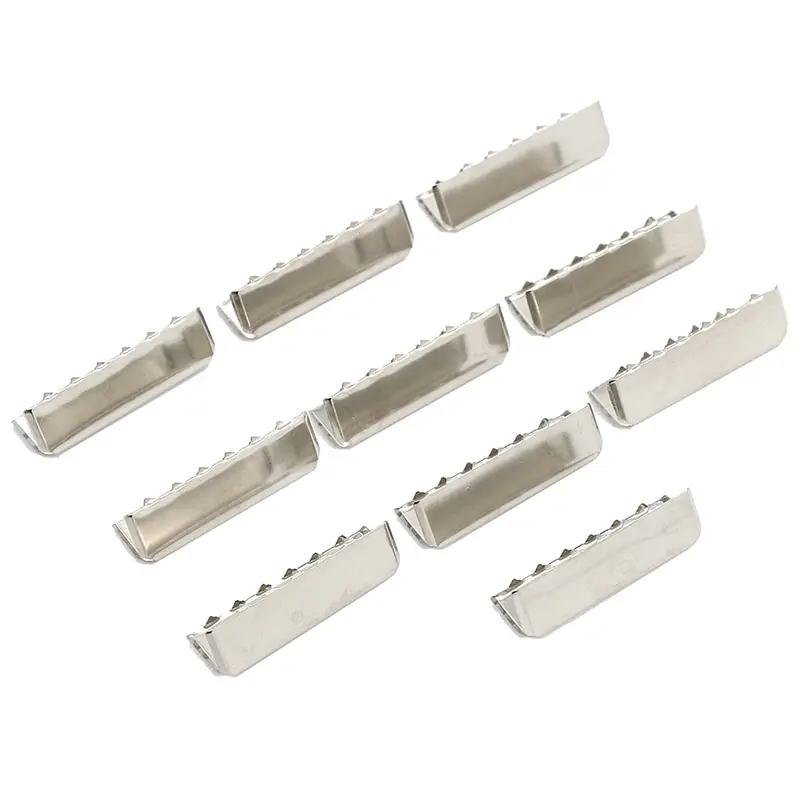 10Pcs Metal Belt Buckle End Tip For Cotton Webbing Tag Bag Key Fob Chains Wedding DIY Shoes Bags Buckles Accessory | Дом и сад