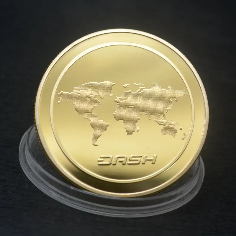 Цифровая монета Dash позолоченная серебряная памятная криптовалюта коллекционная