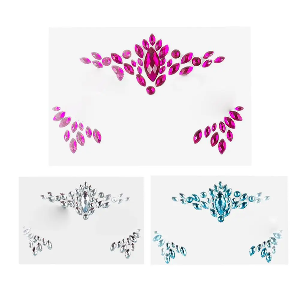 Временная Стразовая Татуировка наклейка s Face jewels драгоценные камни фестиваль вечерние макияж, боди-арт сверкание блесток татуировки стикер сценический макияж