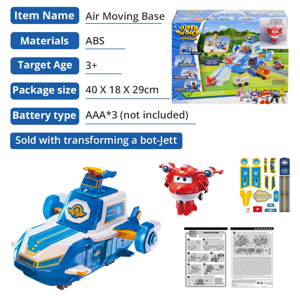Игровой самолет Super Wings S4 World с подсветкой и звуковыми эффектами включает в себя 2