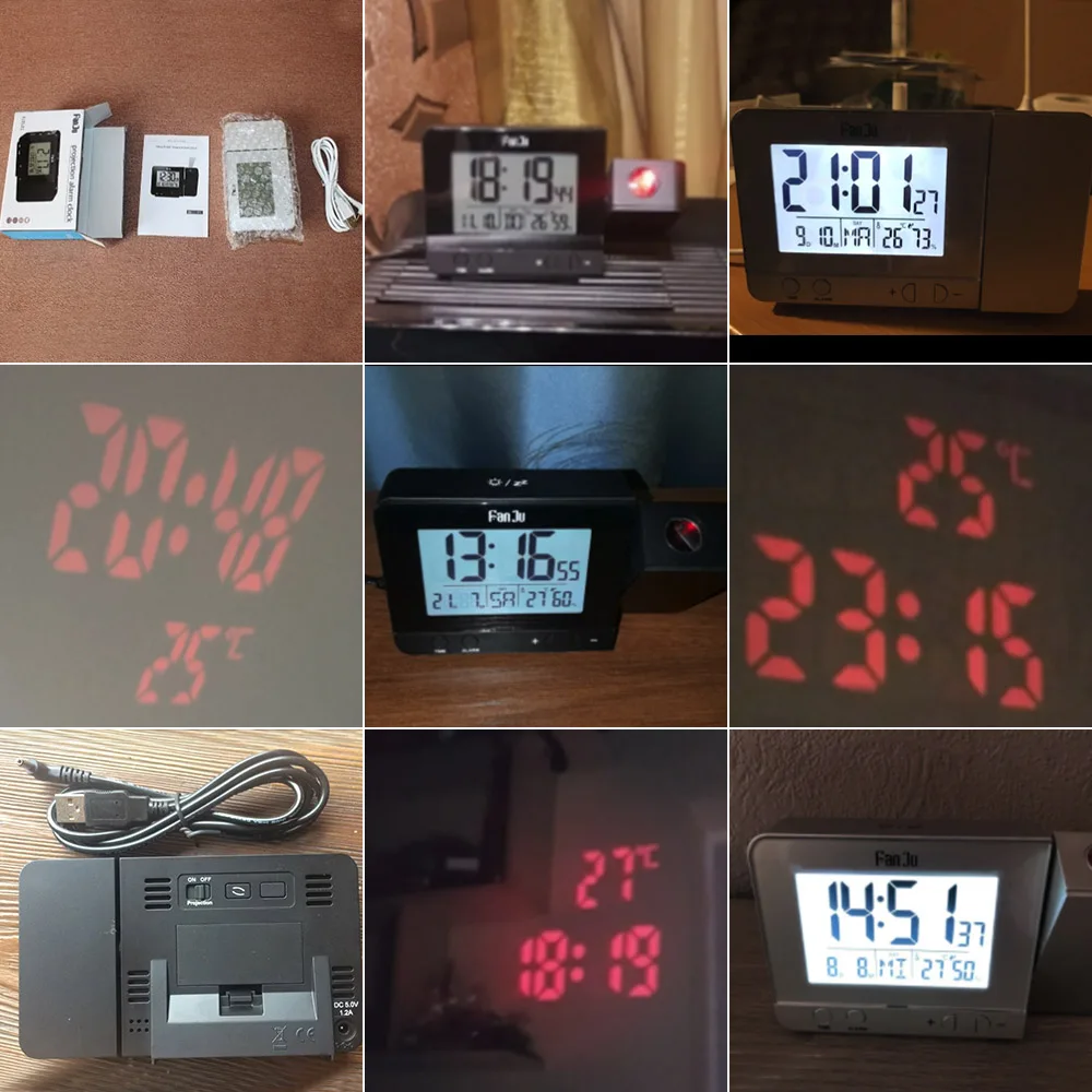FanJu FJ3531 снаряд скейтборд с цифровым сигналом функциональный фоновый проектор