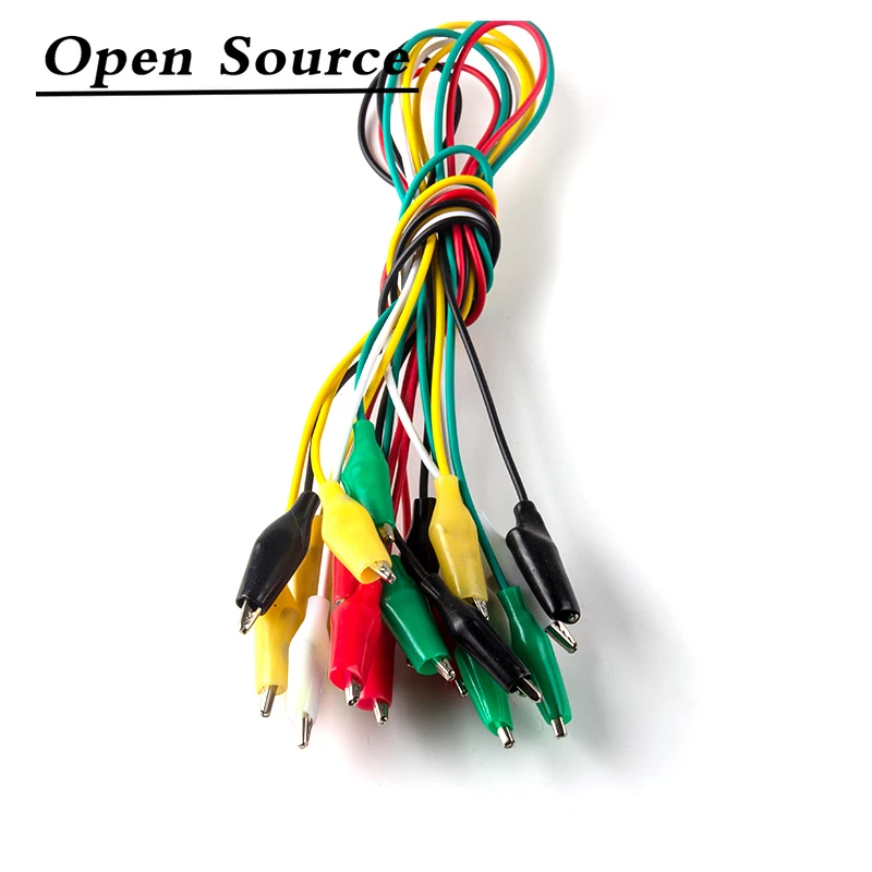 

10pcs 50cm Alligator Clips Doubl e-ended Clips Crocodile Cable Alligator Jumper Wire Test Leads Alligator Clips