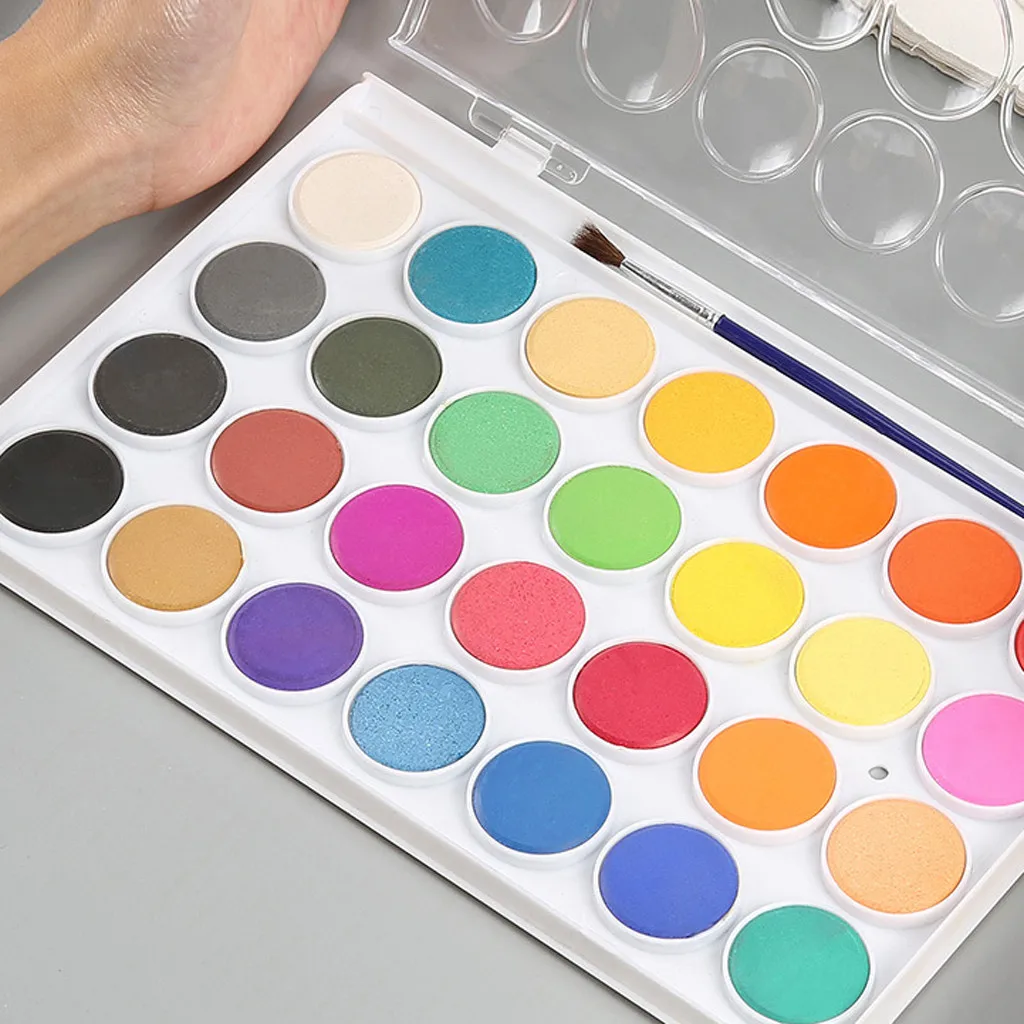 36 цветов для начинающих однотонная гуашь акварельная краска порошок торт набор