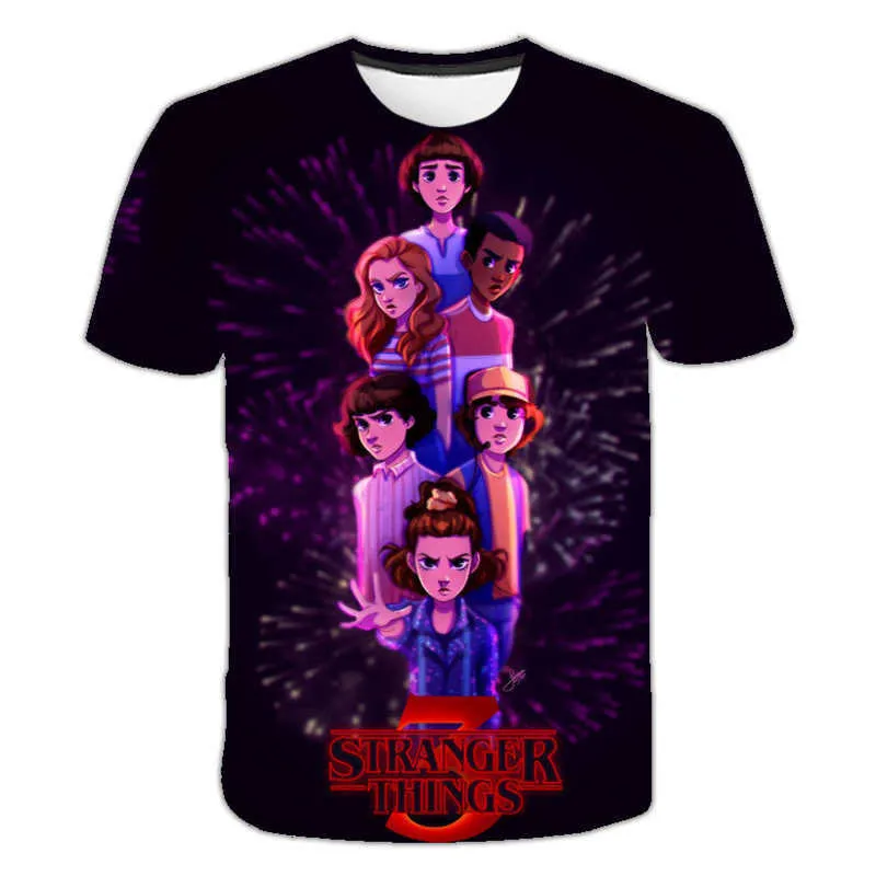 

Summer Boys and Girls Stranger Things 3D Printing T-shirts Kids' Clothes Tops T-shirts Streetwear