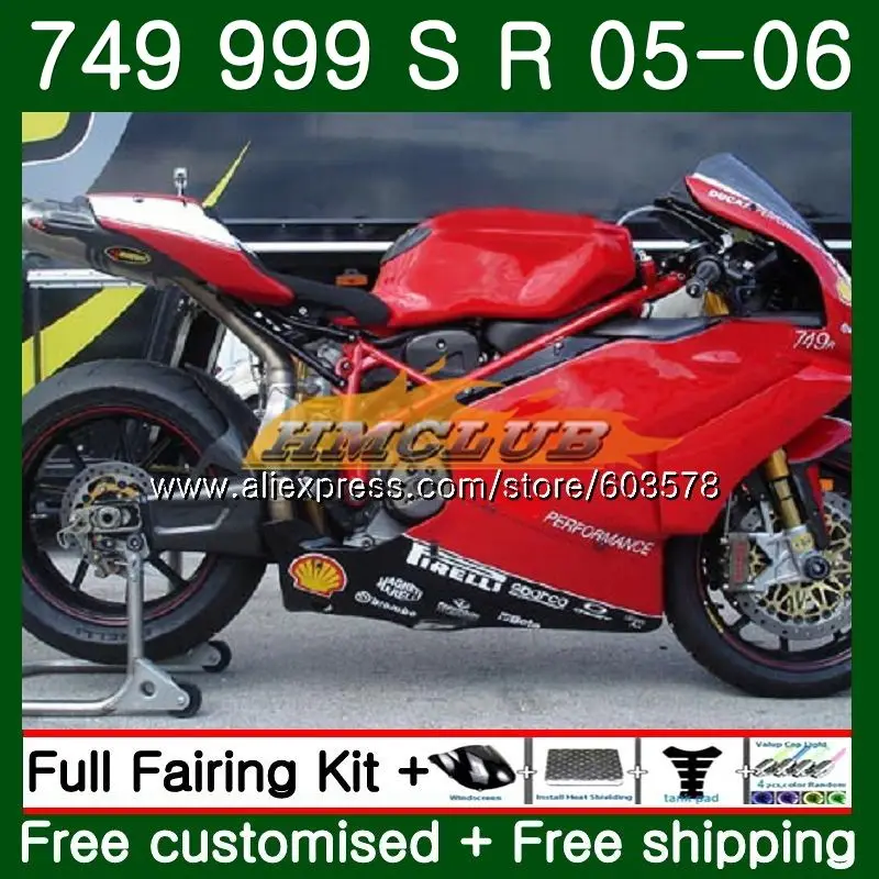 Корпус для DUCATI 749 999 749S S 2003 2004 2005 2006 комплект 48CL.98 R 749R 999R 03 04 05 06 КРАСНЫЙ распродажа