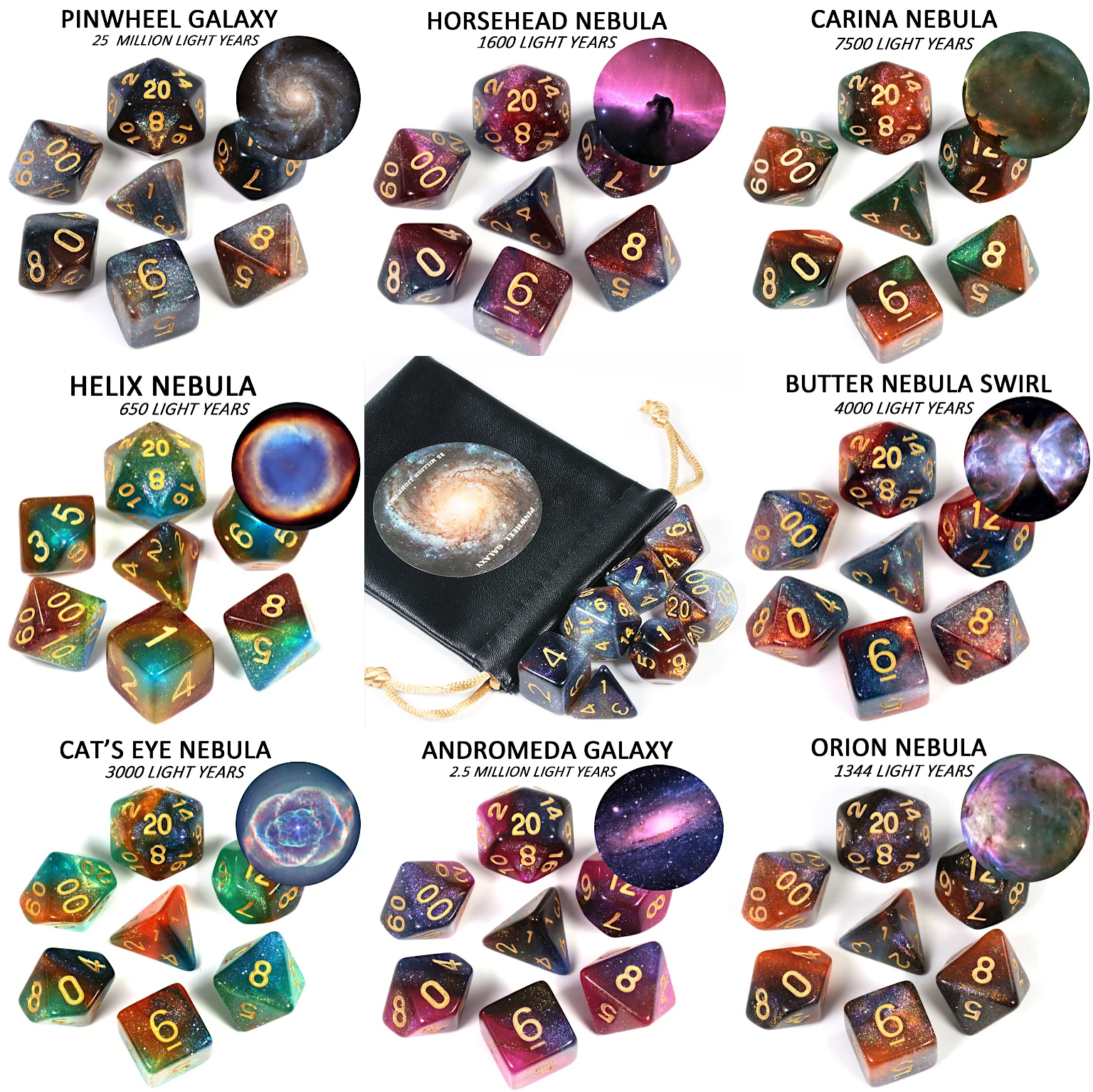 Universe Galaxy Concept Dice 7 шт./компл. ролевая игра DnD 8 тем на выбор доска