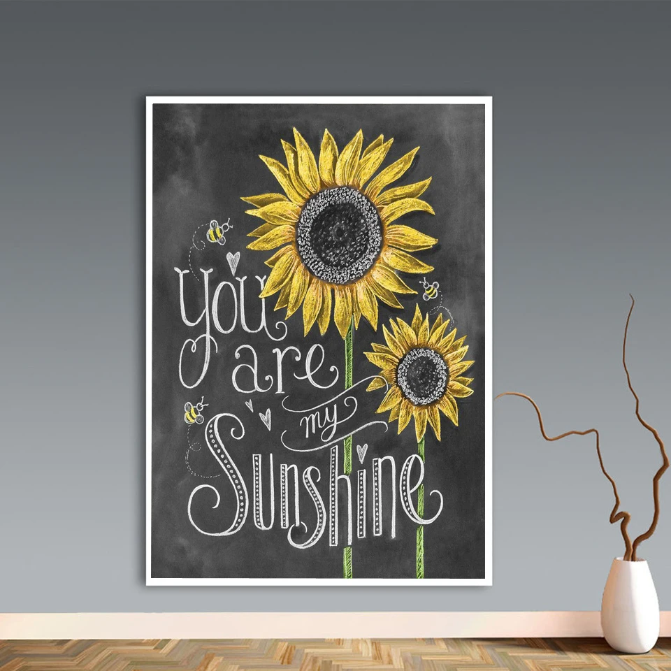 Художественный принт мелки для рисования искусство северных типографии My Sunshine