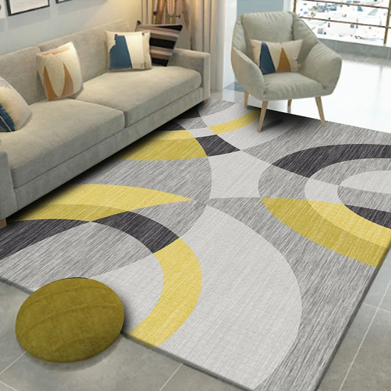

3d Printed Living Room Carpet Soft Nordic Geometric Modern Design Door Mat Large Bedroom Warm Rug Bedside Blanket Home C6B
