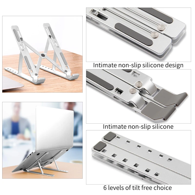 

2020 Adjustable Foldable Laptop Stand Non-slip Desktop Notebook Holder Laptop Stand Bracket For Macbook Pro Air iPad Pro DELL HP