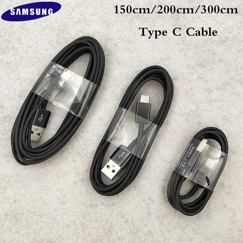 Оригинальный кабель Samsung типа C 150/200/300 см для быстрой зарядки и передачи данных