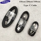 Оригинальный кабель Samsung типа C 150200300 см, кабель для быстрой зарядки и передачи данных для samsung Galaxy S10 S9 S8 Note 10 Plus A12 A21S A11 M31 S