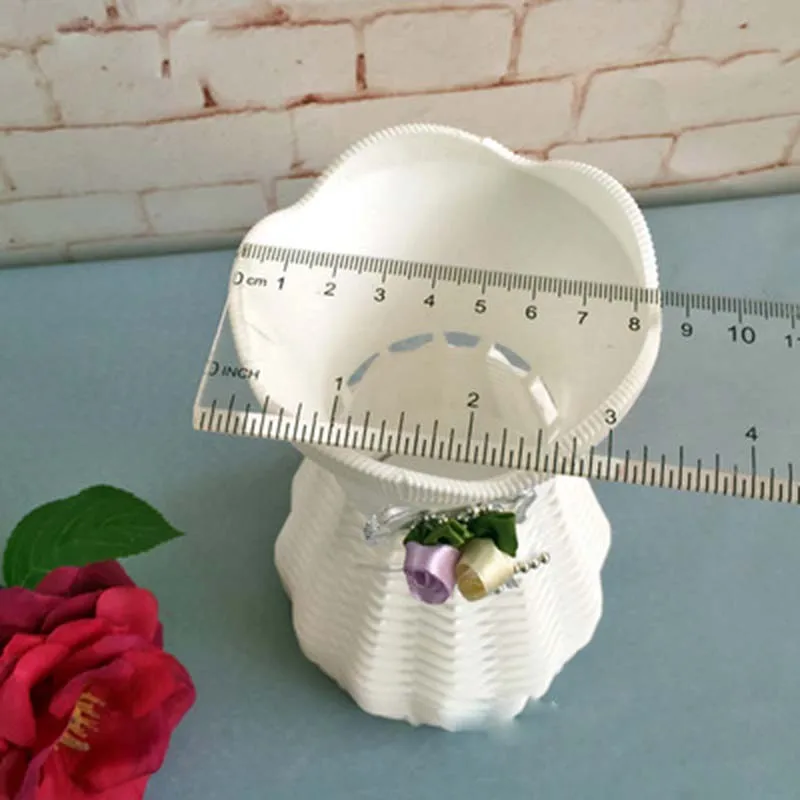 1 шт. пластиковые вазы Европейского белого цвета корзина для цветов контейнер