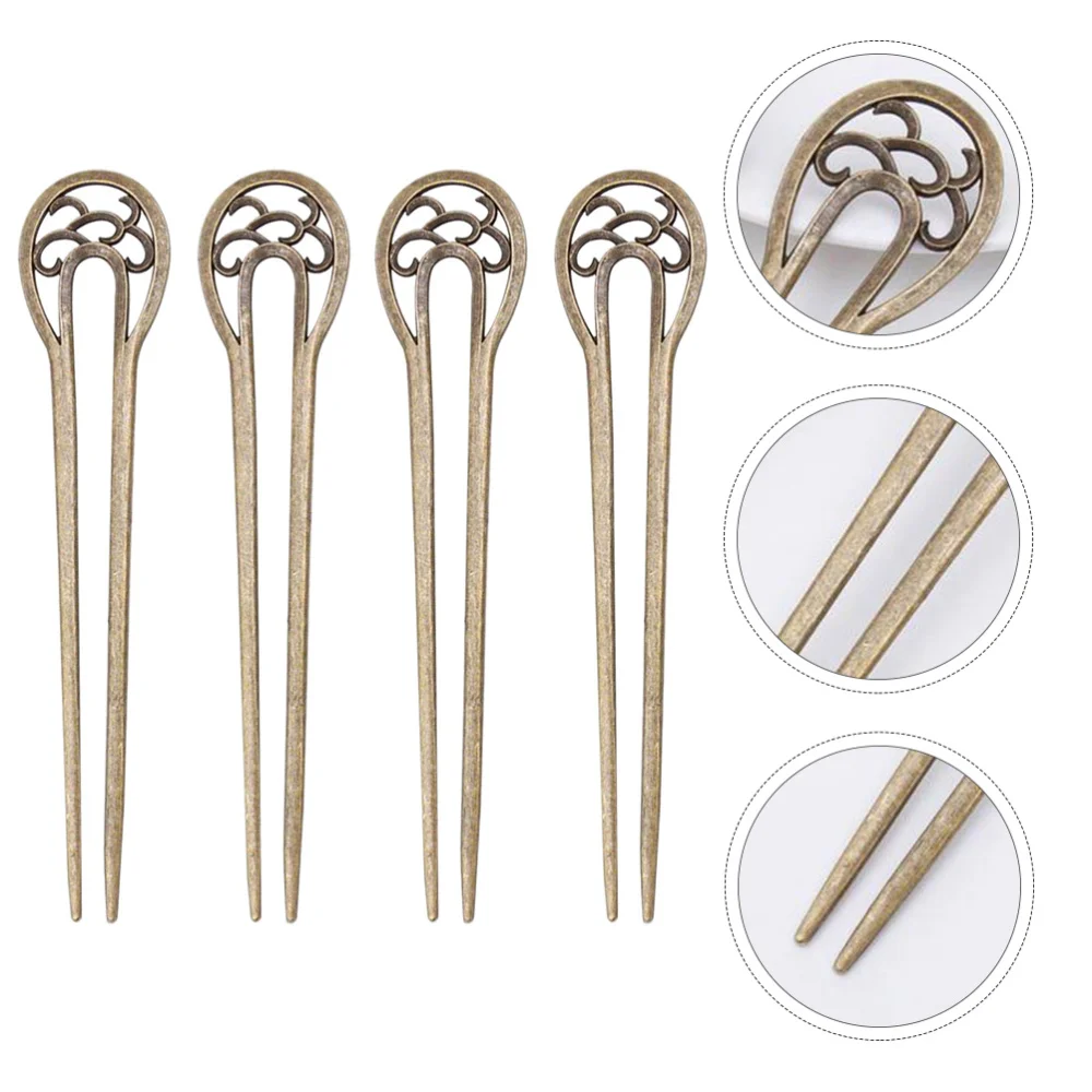 

4pcs Fashion Hair Stick Retro Exquisite Antique Hairpin Hair Fork Accessories
