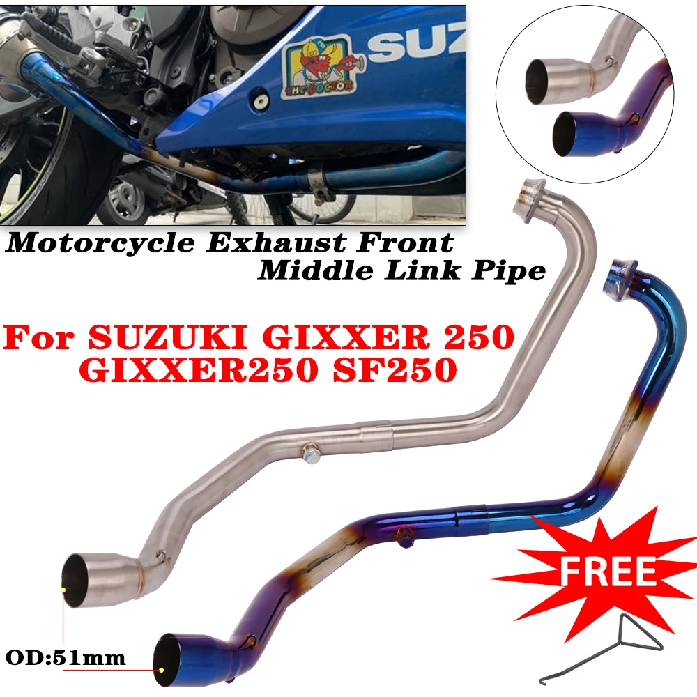 Слипоны для Suzuki gixxer250 gixxer SF250 2020 мотоциклетная выхлопная Передняя средняя