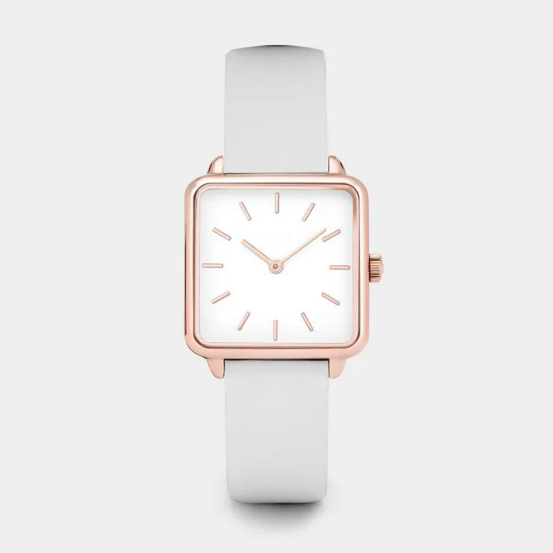 Простые Модные женские часы очаровательные черные розовое золото Элегантные