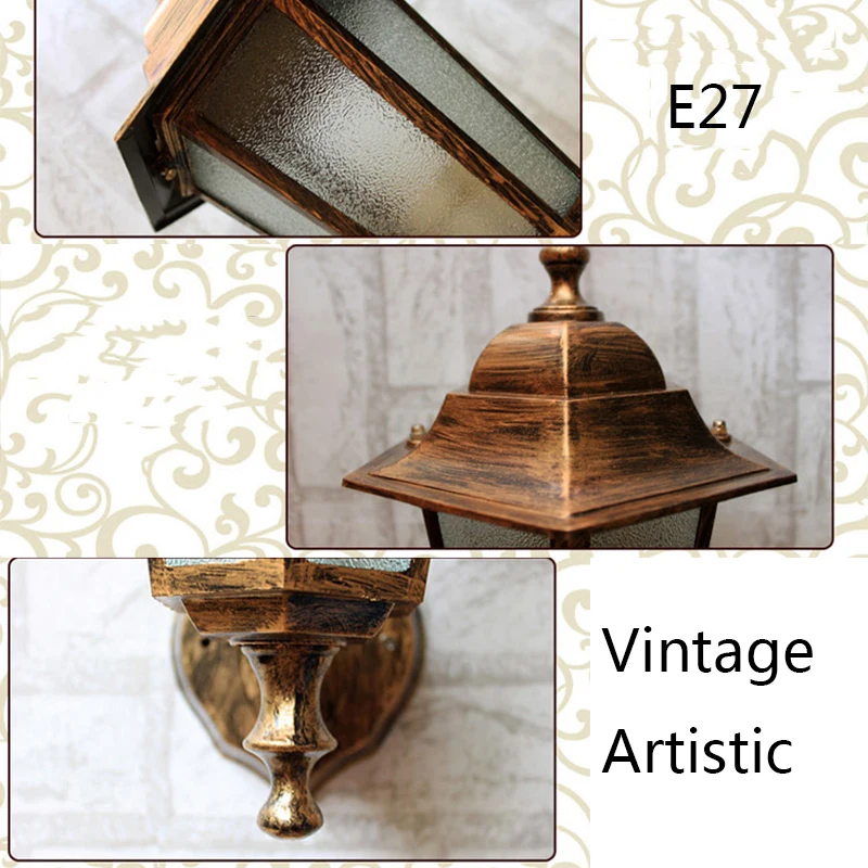 Светодиодная настенная уличная лампа винтажный водонепроницаемый светильник