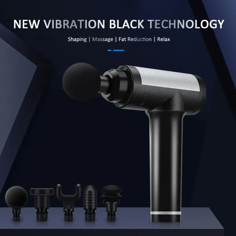 Профессиональный Массажный пистолет ЖК-дисплей массажер для мышц тела глубокая