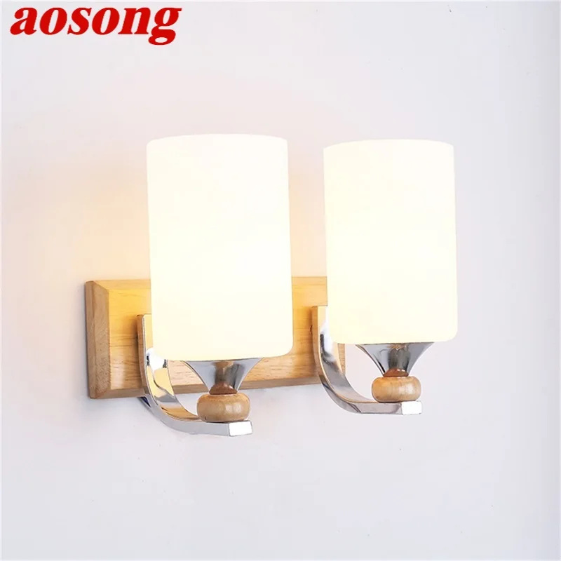 

Настенные светильники AOSONG, Современные Простые светодиодные светильники, модные комнатные прикроватные светильники для дома