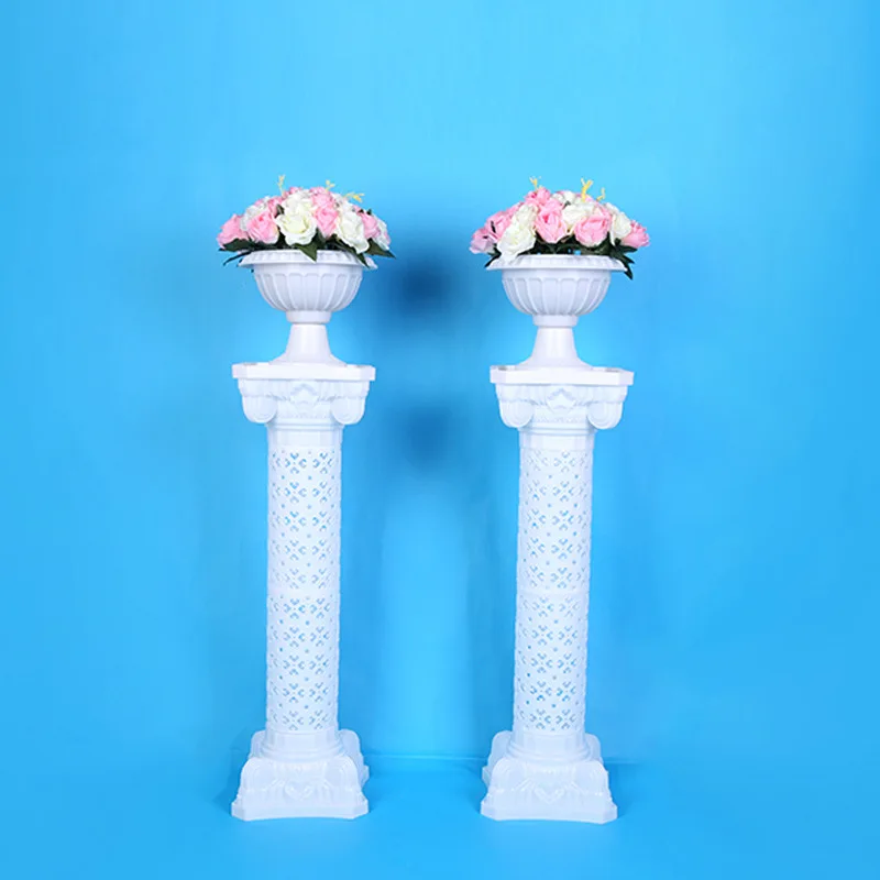 Hollow Flower Design Roman Columns White Color Plastic Pillars Road Cited Wedding Props Event Decoration Supplies 6 pcs/lot |