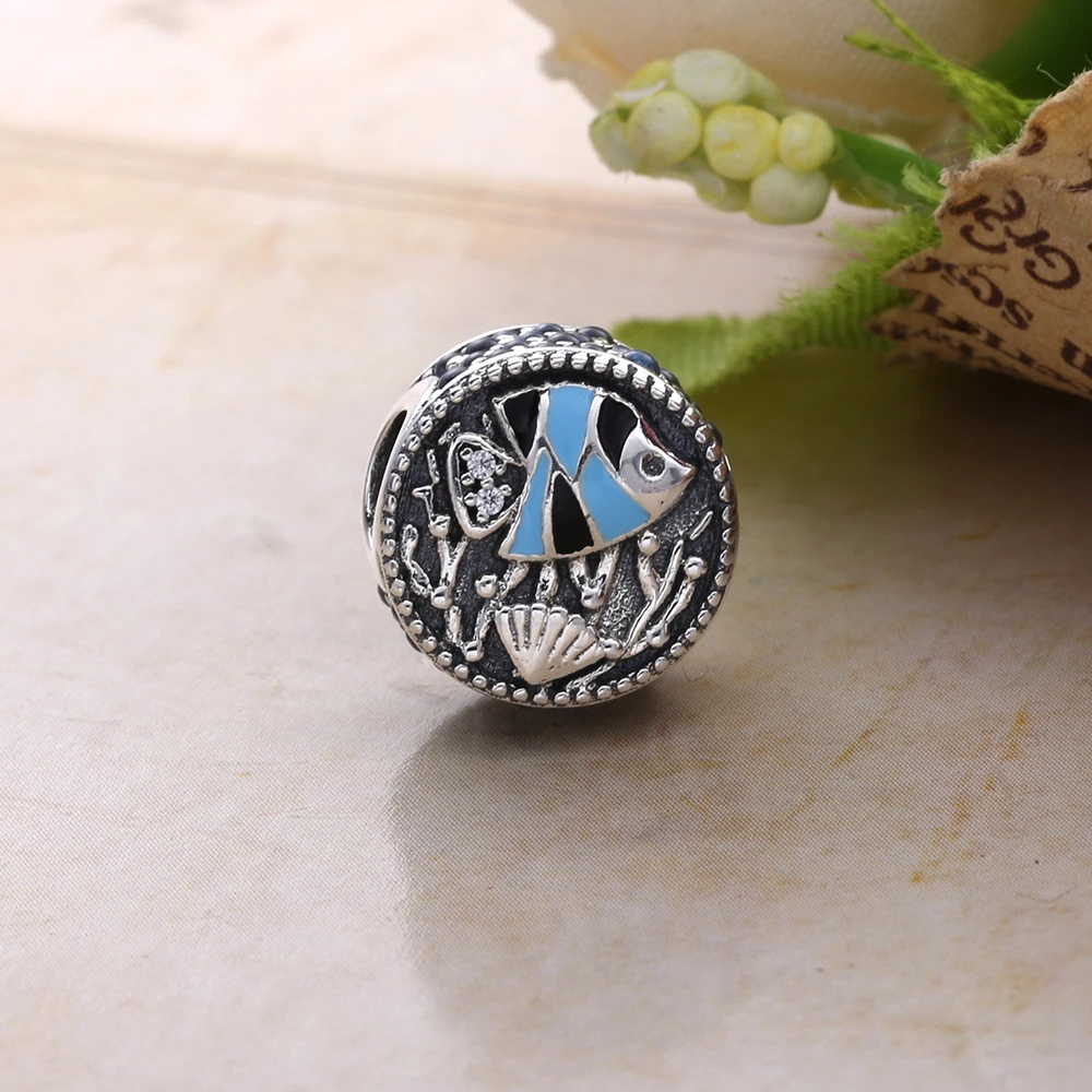 Moonmory морская рыба коралловый океан жизнь очаровательное серебряное изделие с