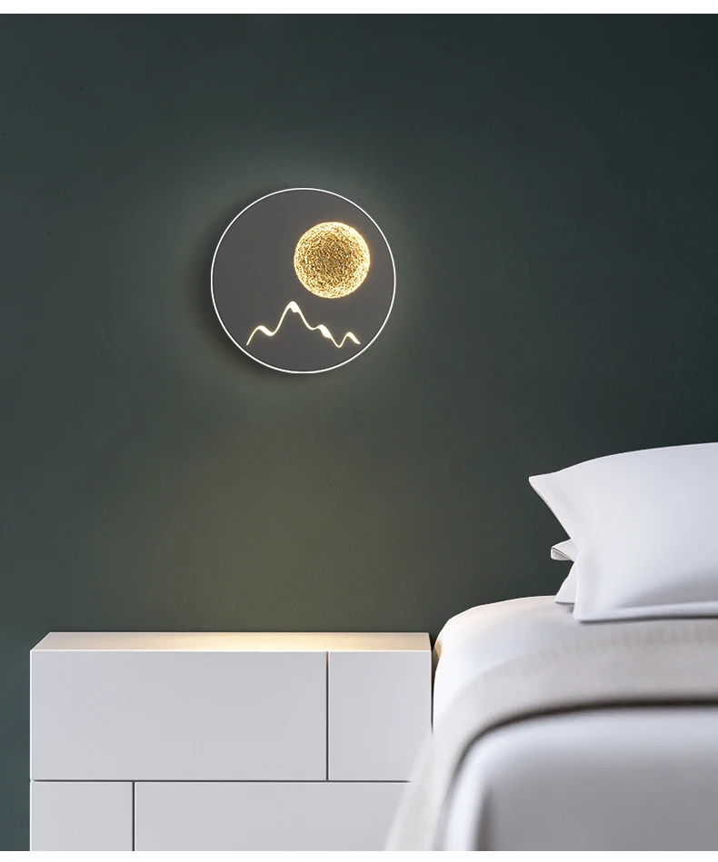 Скандинавский постсовременный настенный светильник украшение в виде круглой