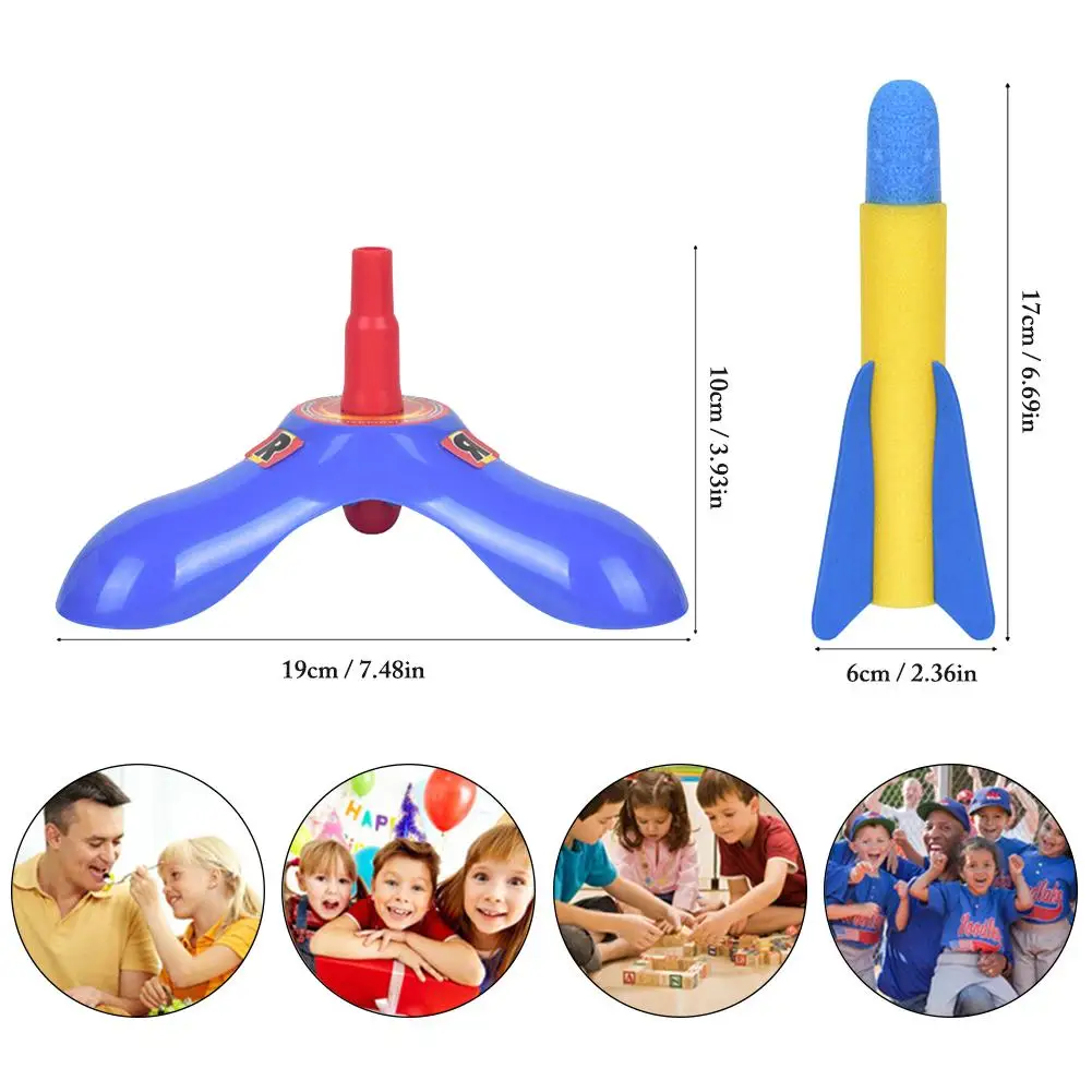 Дети воздушный прессованный ракетный пусковой насос детская ножная игрушка