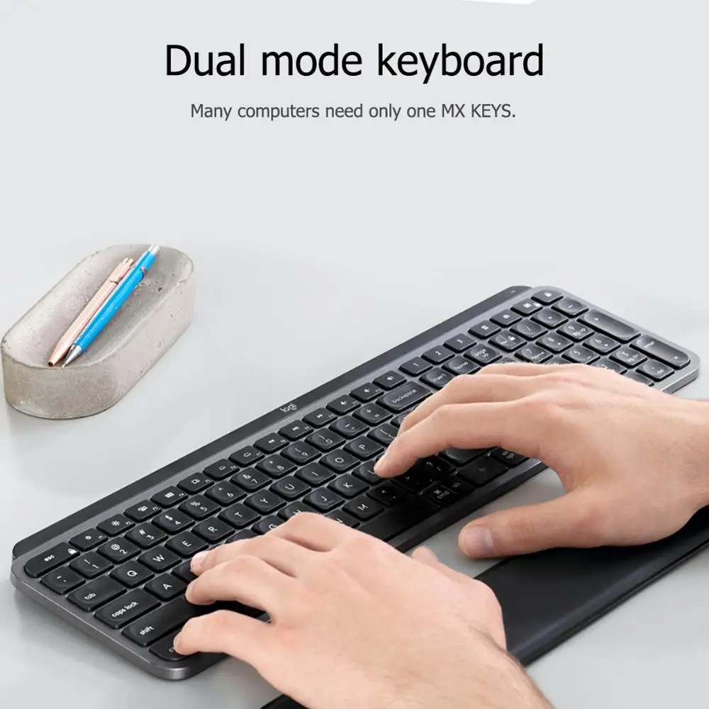 Logitech MX Keys wireless Bluetooth charging backlit keyboard ultra-thin mute portable business office home 104-key | Компьютеры и