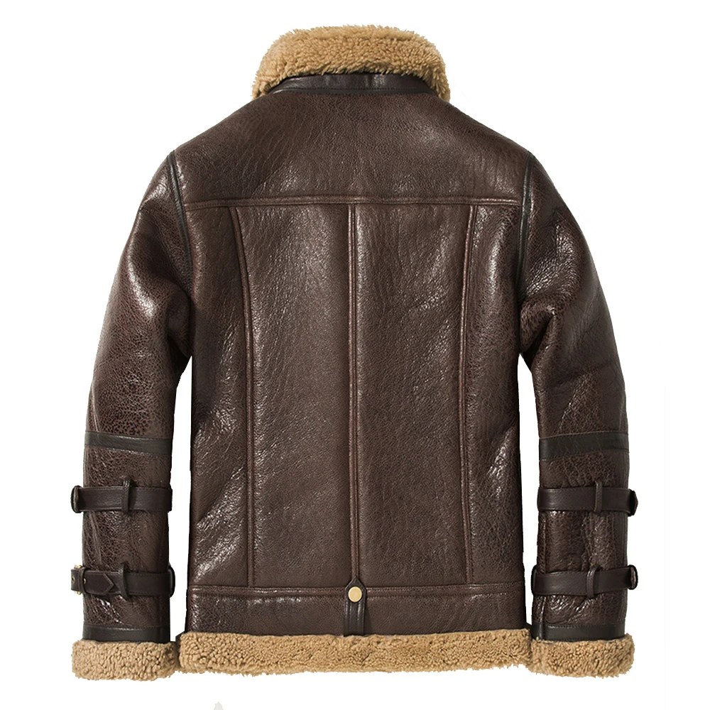 Новинка куртка SANI из 2021 натуральной овечьей кожи с двойным воротником меховое