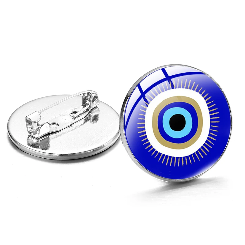 Заколки от сглаза искусство фото стекло кабошон турецкий голубой глаз
