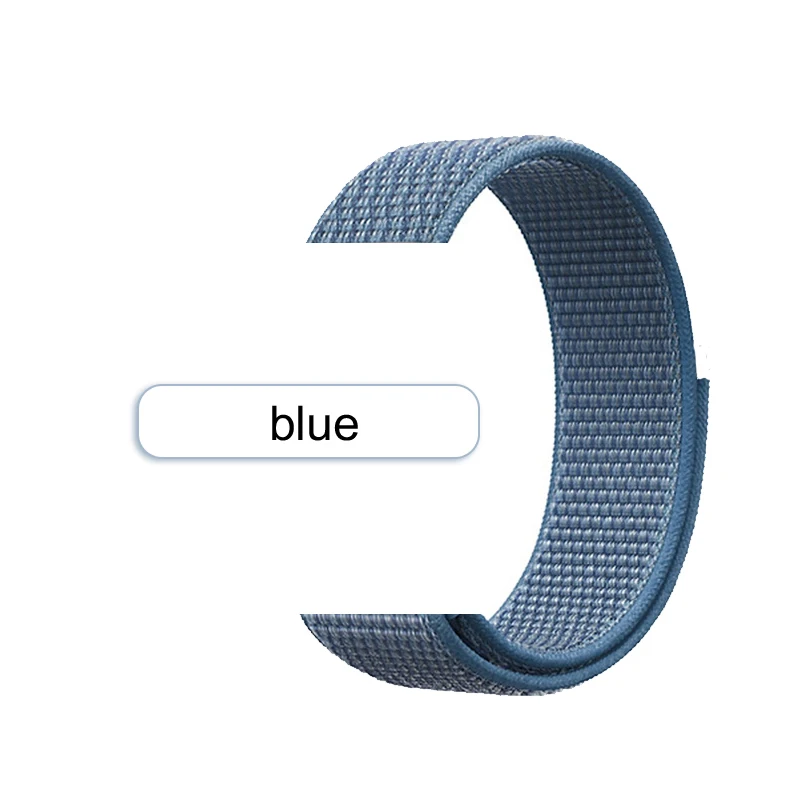 Ремешок нейлоновый для iWatch Band 40 мм 44 синий спортивный браслет на запястье мужчин