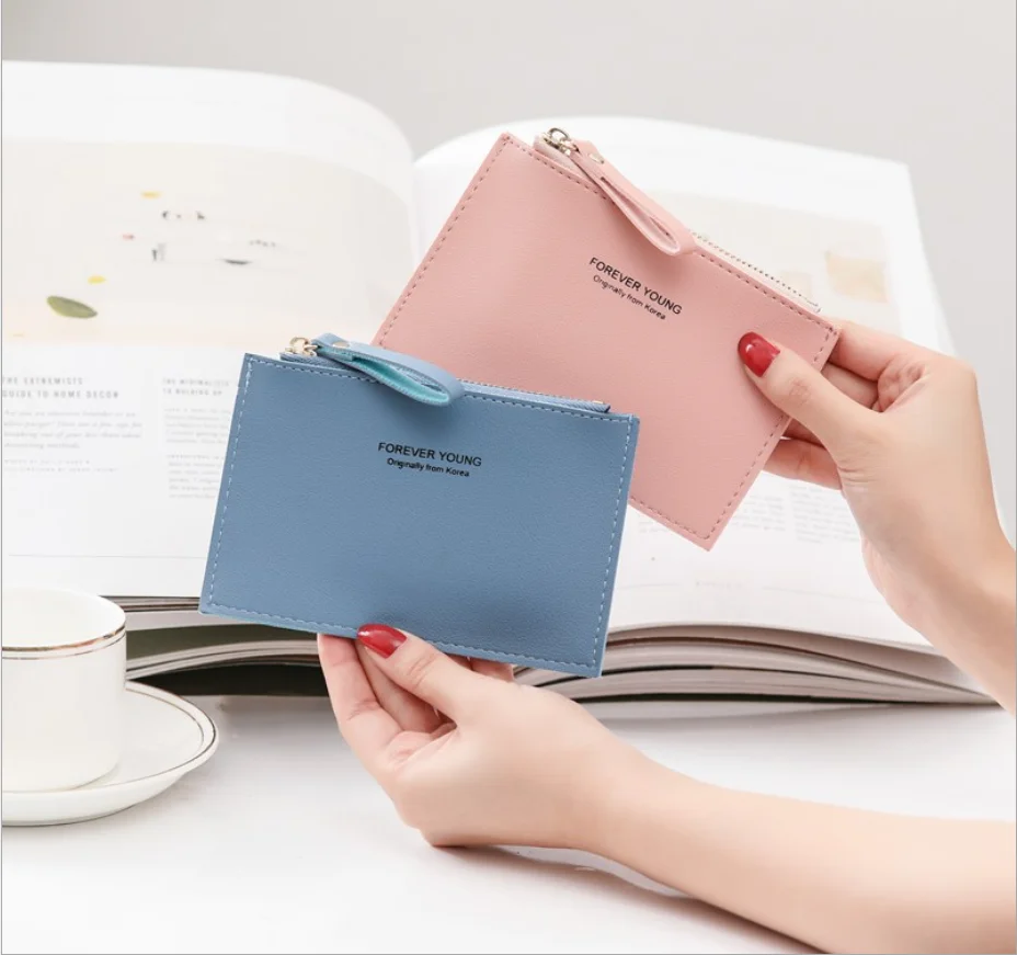 

1 Pc Zipper Card Holder Women Business Card Case Slim Credit Cards Wallet Coin Purse Female Money Bag Passport Holder