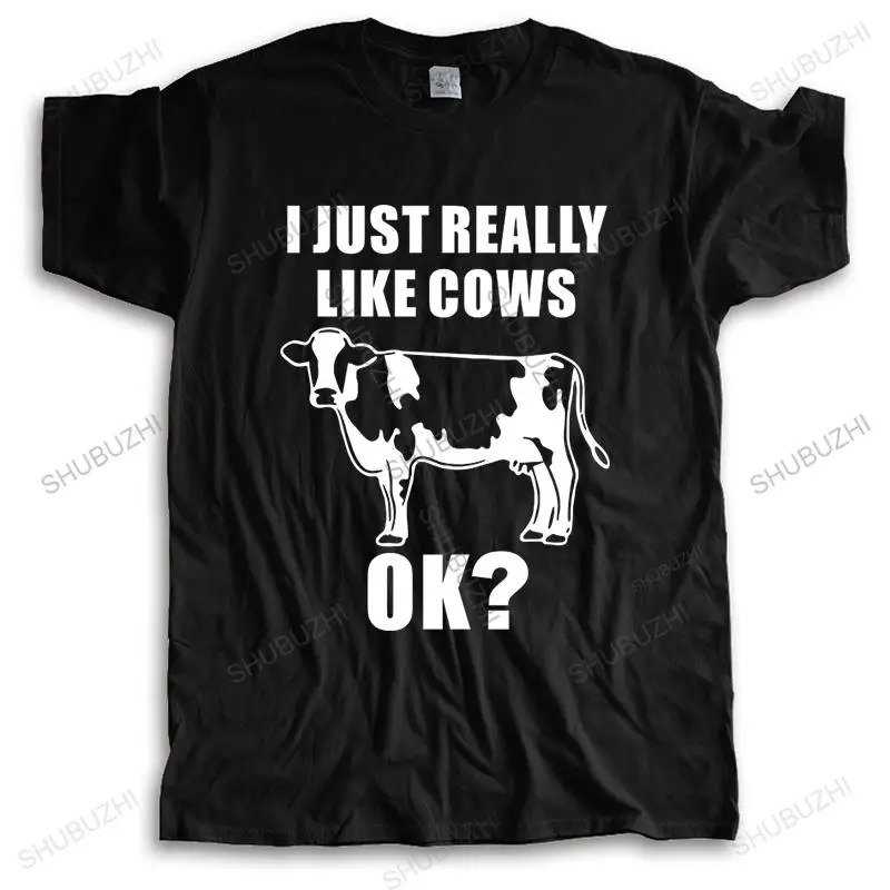 

Новинка, мужская хлопковая брендовая футболка, свободные Стильные топы, мне очень нравятся коровы, повседневные топы для него, искусственна...