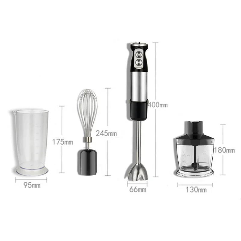 

5 in 1 Immersion Hand Stick Blender Mixer with Whisk Chopper Shredder Machine Smoothie Cup Electric Blender Kitchen Appliances