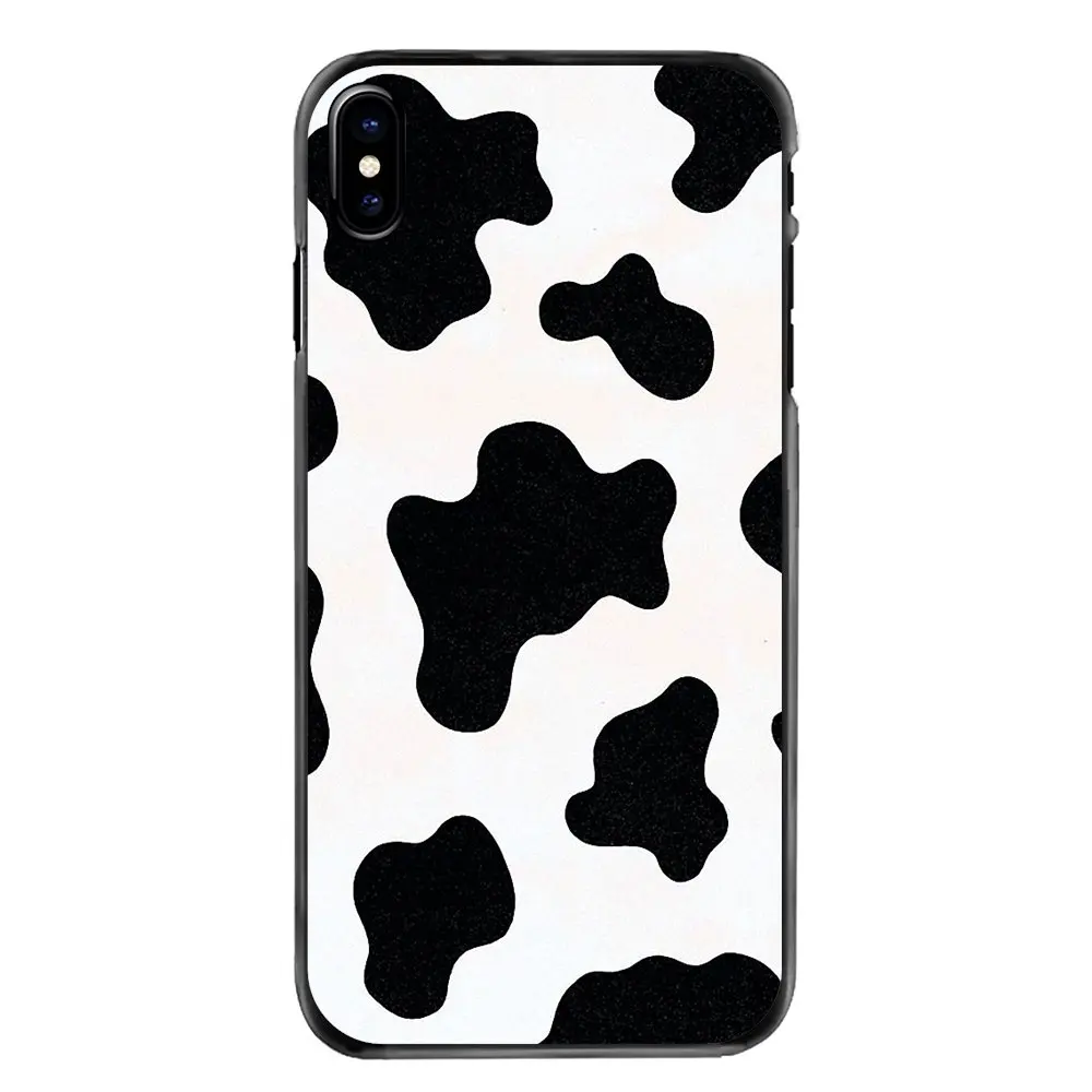 Для iPhone 11 Pro 5 5S 5C SE 6 6S 7 8 Plus X XR XS Max 4 5 6 чехол для телефона Чехол Белый Черный корова символ шаблон печати - Цвет: images 10