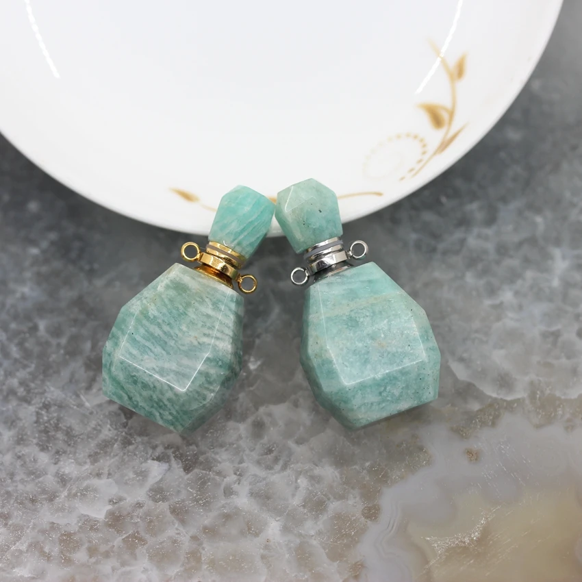 Граненые подвески в виде флакона для духов из Перу натуральные драгоценные камни