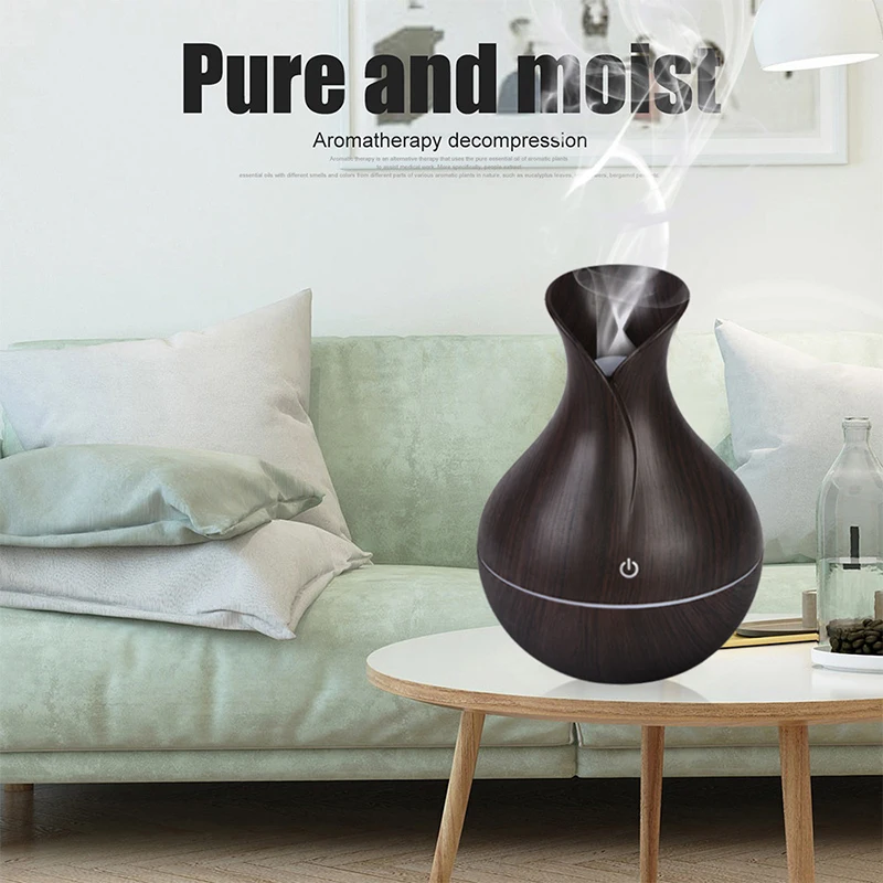 

Portable Desktop Air Humidifier Diffuser for Essential Oils LED Mist Maker for Office Bedroom Women Skin Moisturizing Humidifier