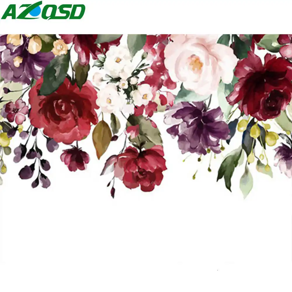 AZQSD масла Краски ing по номерам цветочный для художественного оформления ногтей