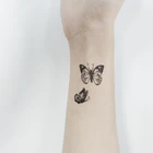 Наклейка-Татуировка временная для мужчин и женщин, водостойкая, с изображением бабочки, оленя, животного, цветка, боди-арта, 10, 5 х6 см