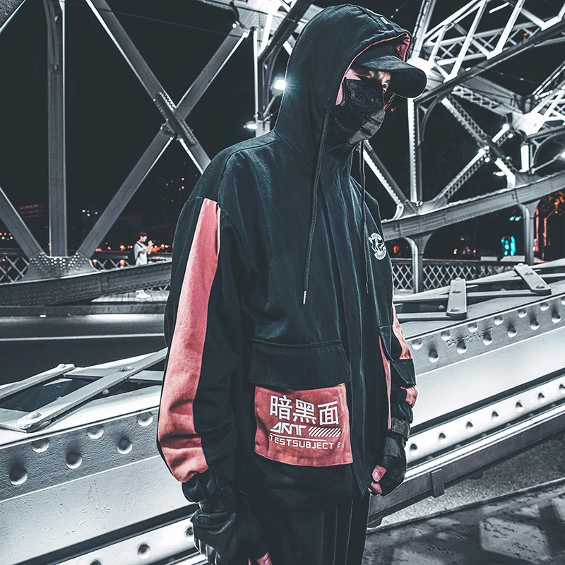 Мужской пуловер в стиле хип-хоп с лентами осень 2019 | Мужская одежда