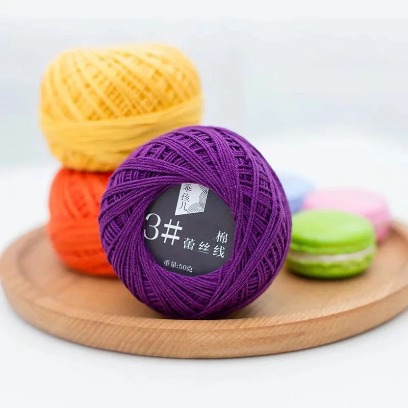 100 г/шар 3 я кружевная нить вязание крючком шерстяной тонкий хлопок
