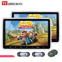 10 1 inch tft car headrest monitor car dvd video player usbsdhdmiirfm tft lcd screen touch button game remote control stereo