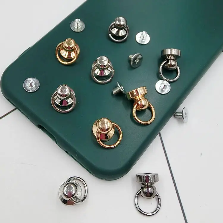 diy mobile phone shell material screw anti fall bracelet hanging ring handmade alloy jewelry screw buckle accessories free global shipping