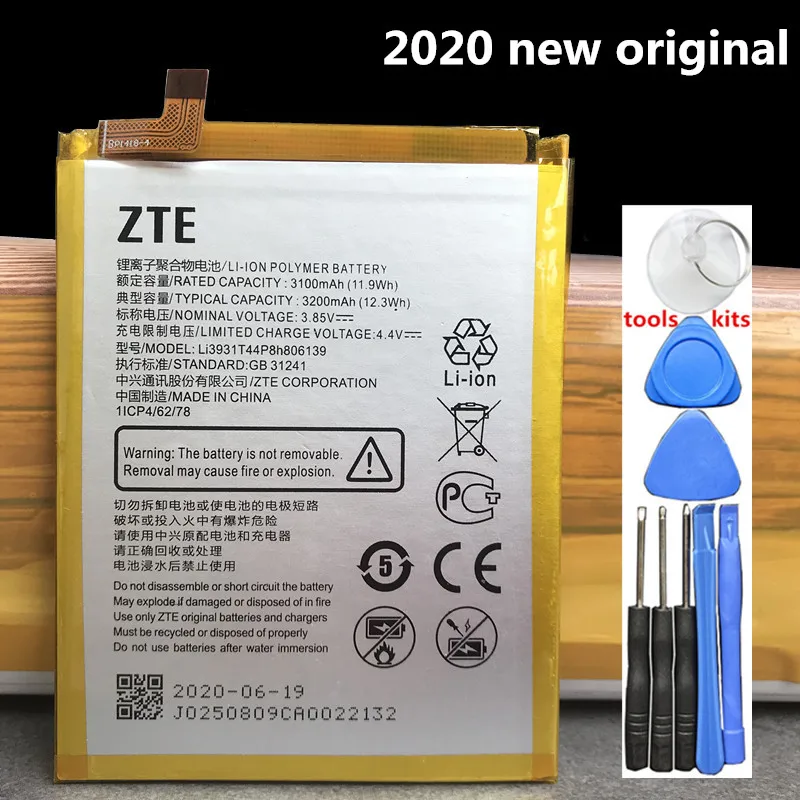 Новый оригинальный аккумулятор Li3931T44P8h806139 3200 мАч для ZTE Blade A4 A0722 V9 V10 Vita V0920 A7 A5